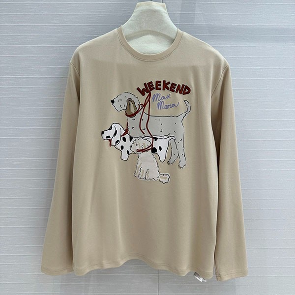 ウィークエンド マックスマーラ 偽物 クルーネック長袖Ｔシャツ mao87382